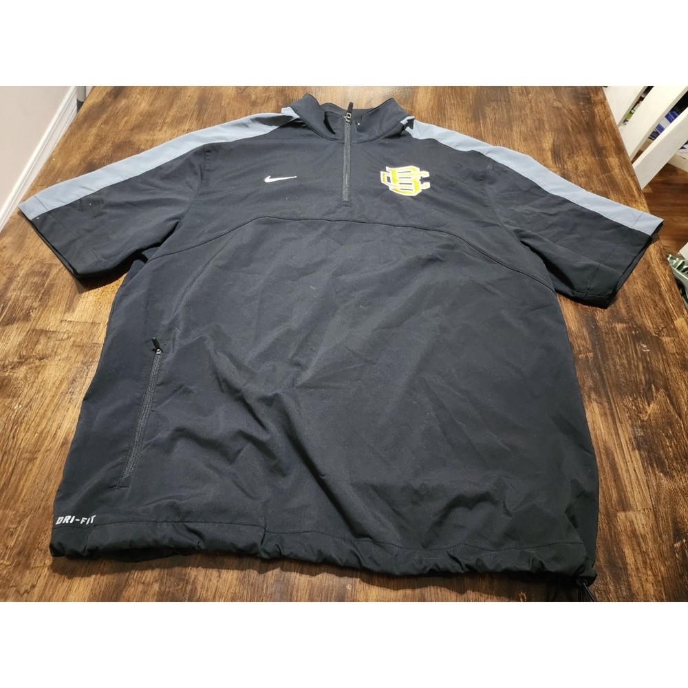 Nike Dri-fit Men's Size Large 1/4 Zip Short Sleeve Pullover w/ Adjustable waist